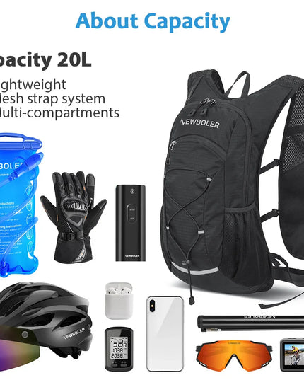 Leichter Fahrrad-Rucksack 20L Trinkblase