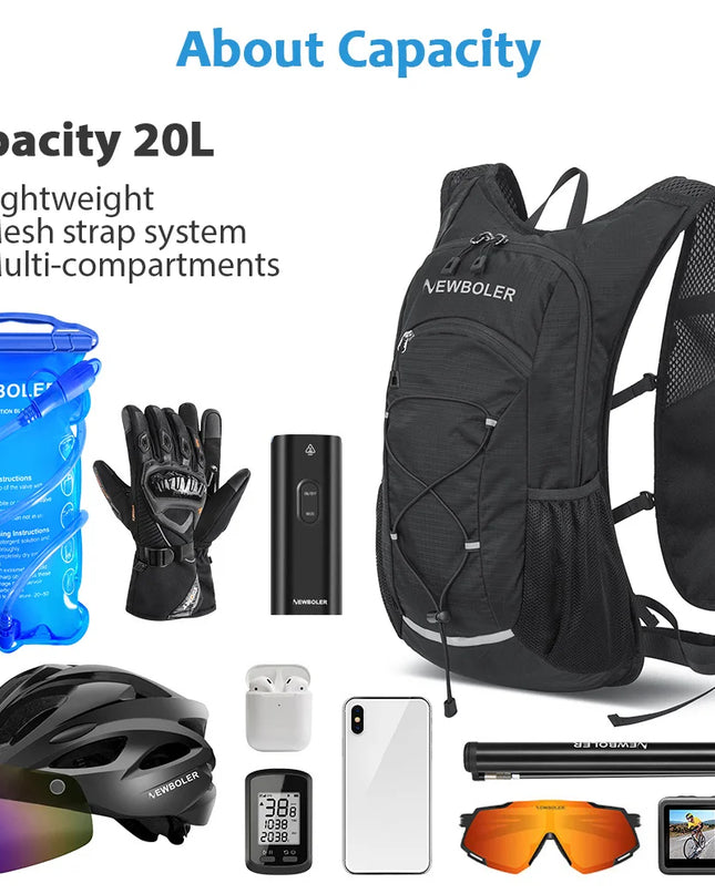 Leichter Fahrrad-Rucksack 20L Trinkblase