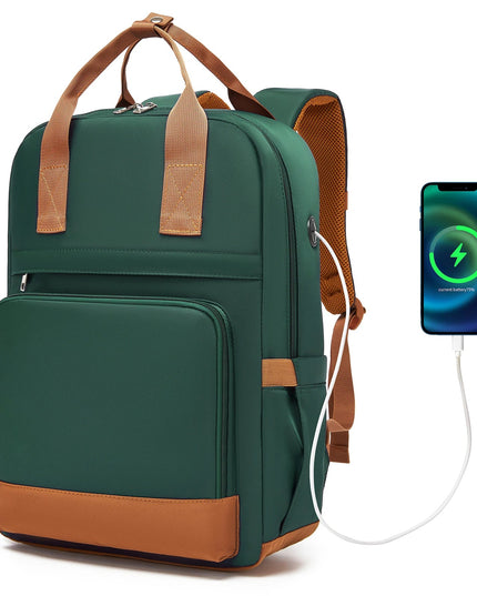 Damen-Rucksack 15.6 Zoll mit Lederakzenten