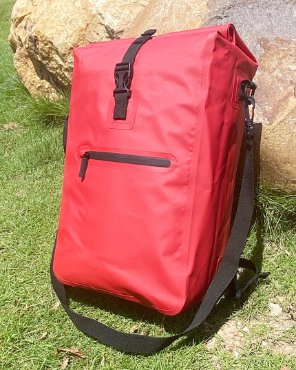 Pendler Fahrrad-Rucksack Reflektoren gruen
