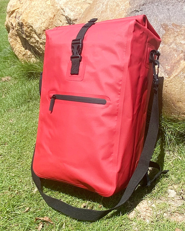 Pendler Fahrrad-Rucksack Reflektoren gruen