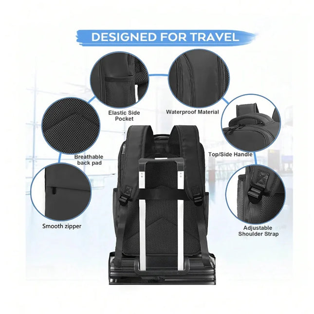 Laptop Rucksack 16 Zoll wasserdicht – ideal für Business & Uni