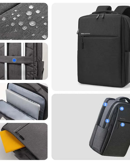 Minimalistischer Rucksack Herren grau