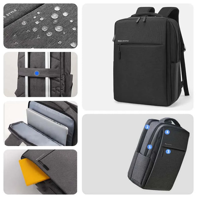 Minimalistischer Rucksack Herren grau