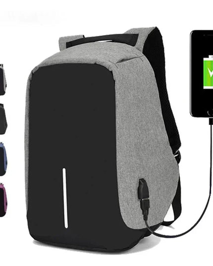 Zweifarbiger Anti-Diebstahl Rucksack USB