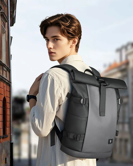 Laptop Rucksack: Wasserdichter Rolltop für 17 Zoll Laptops