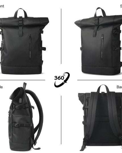 Rolltop Rucksack erweiterbar mit USB