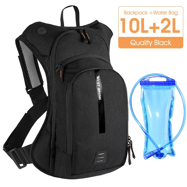 Kompakter Fahrrad-Rucksack 10L Trinkblase