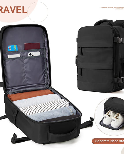 Reise-Rucksack 40x30x20 mit 180-Grad-Klappe