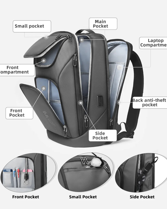 Laptop Rucksack 17 Zoll Business – HK Travel Business Backpack