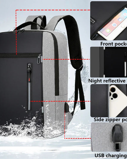 Weisser Business-Rucksack mit USB