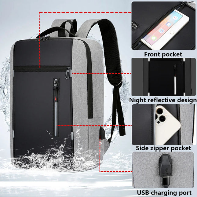 Weisser Business-Rucksack mit USB
