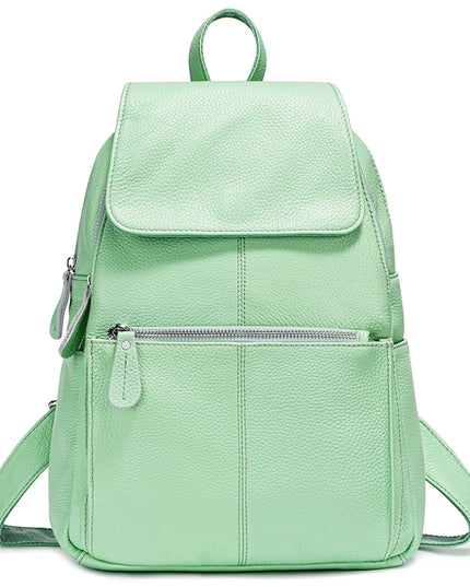 Eleganter Leder-Rucksack Damen lila