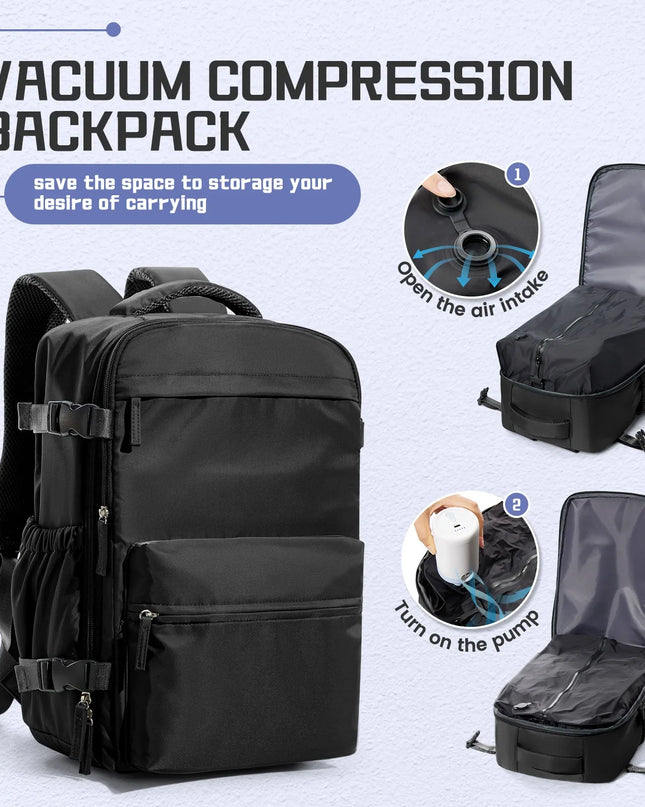 Reise-Rucksack mit Vakuum-Kompression