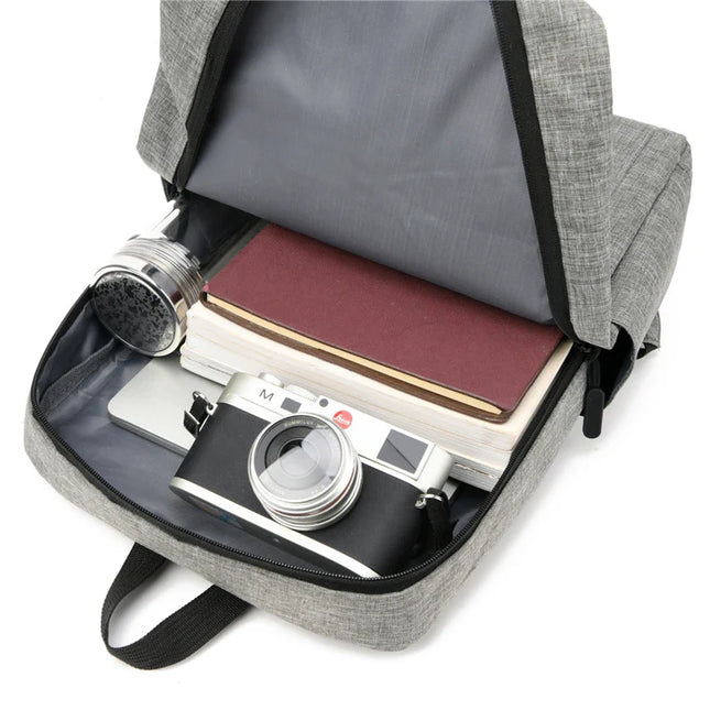 Schlichter Business-Rucksack grau meliert