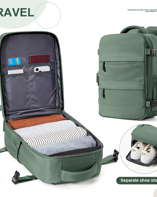 Reise-Rucksack 40x30x20 mit 180-Grad-Klappe