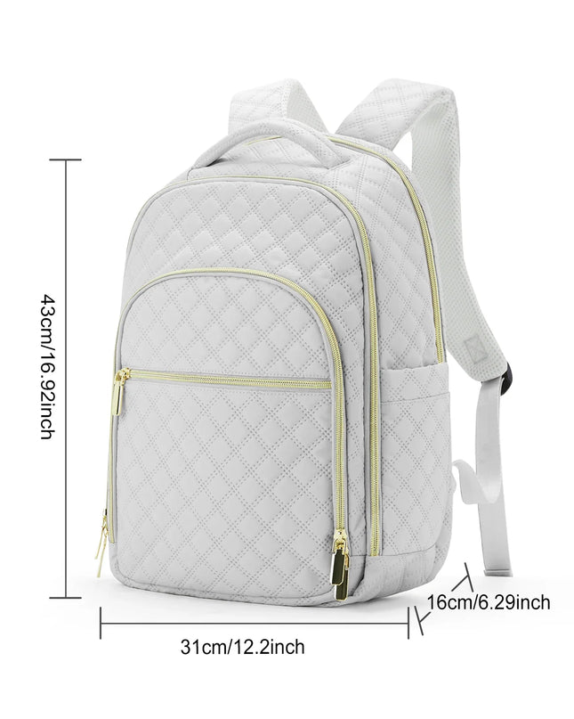 Gesteppter Damen-Rucksack tuerkis mit Gold