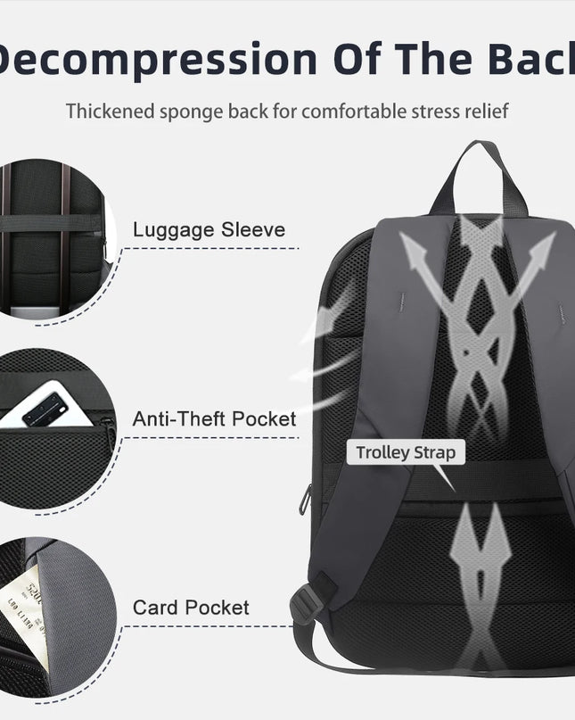 Business Rucksack 17 Zoll erweiterbar