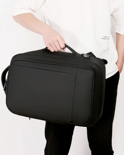 Flacher PU Business-Rucksack schlicht 15"
