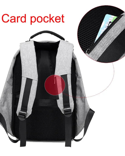 Zweifarbiger Anti-Diebstahl Rucksack USB