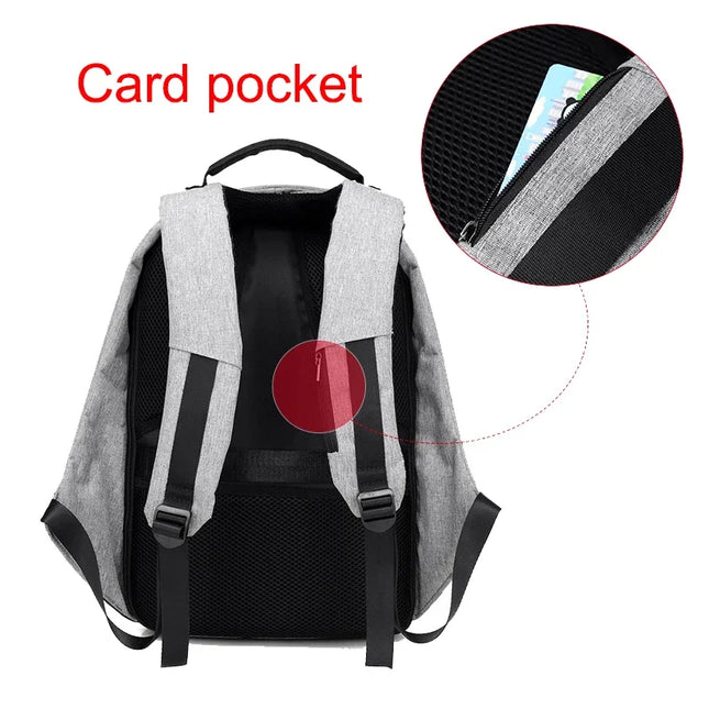 Zweifarbiger Anti-Diebstahl Rucksack USB