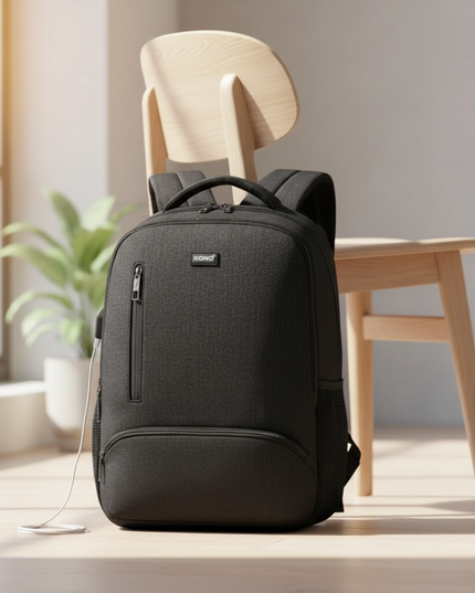 laptop rucksack kono de lager usb meliert business schwarz - lifestyle