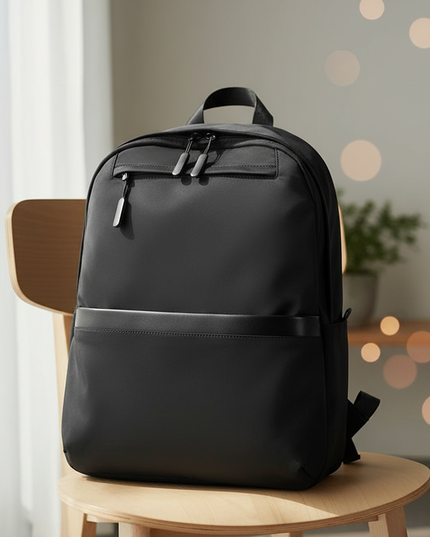 laptop rucksack schlicht schwarz 15 zoll - lifestyle