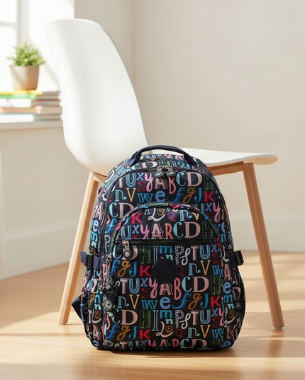 laptop rucksack schule bunt buchstaben kinder - lifestyle