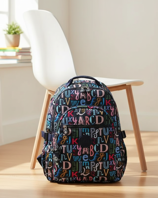 laptop rucksack schule bunt buchstaben kinder - lifestyle