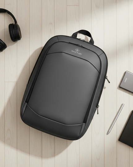 laptop rucksack 17 zoll business herren - flat-lay