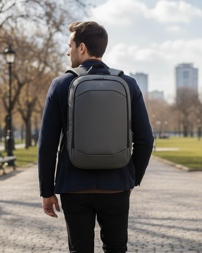 laptop rucksack 17 zoll business herren - in-use