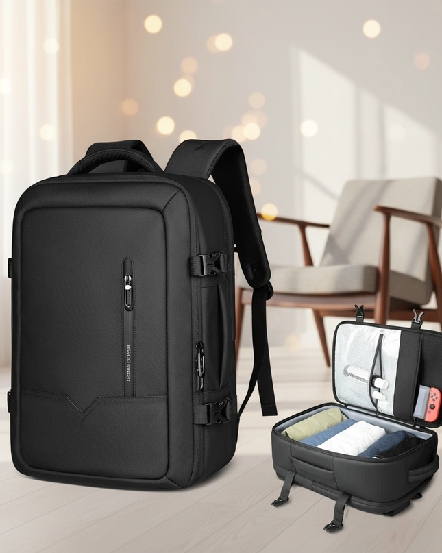 laptop rucksack 17 zoll boarding koffer oeffnung - lifestyle