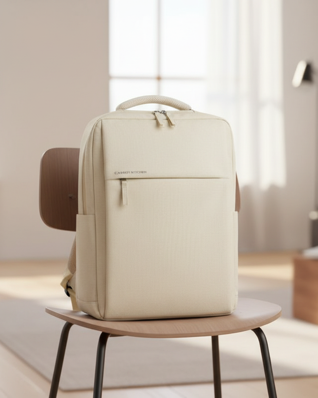 laptop rucksack stossfest 17 zoll damen beige lila - lifestyle