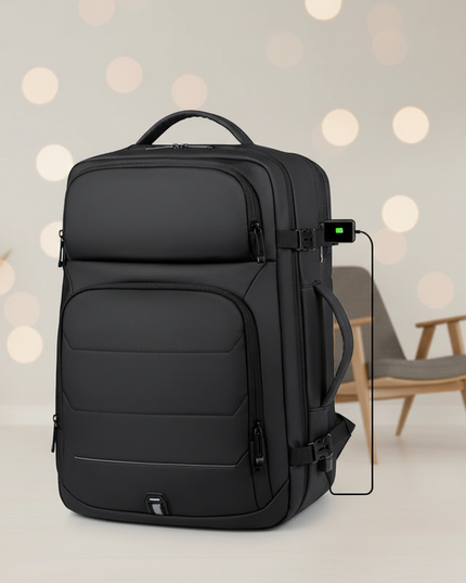 laptop rucksack 17 zoll erweiterbar 4 faecher - lifestyle