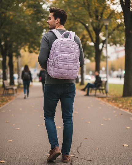 laptop rucksack damen gesteppt - in-use