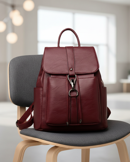 laptop rucksack damen muster quaste dunkelbraun elegant - lifestyle