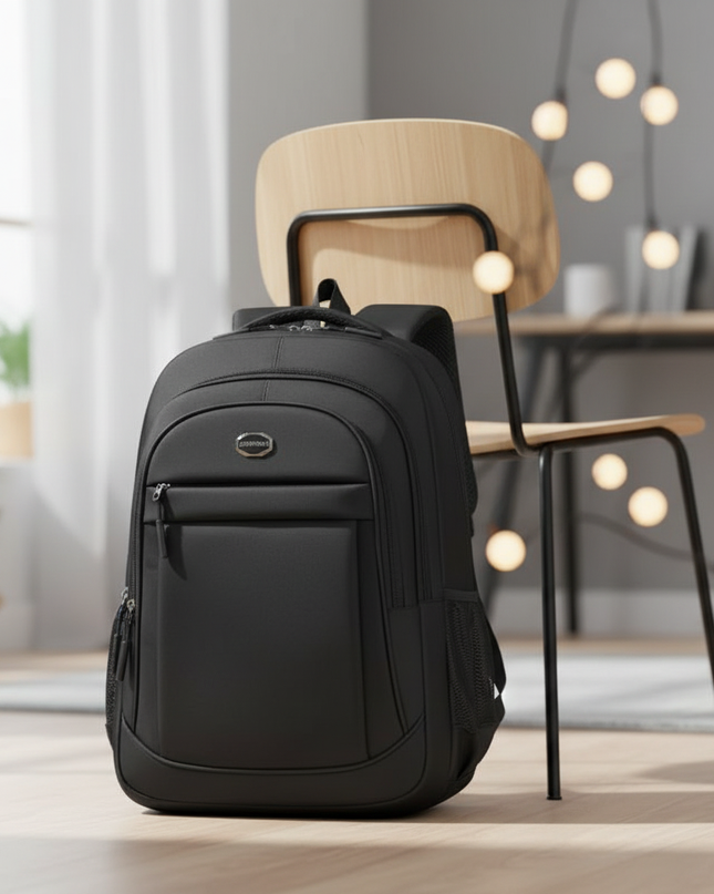 laptop rucksack klassisch akzentfarbe blau rot gruen - lifestyle
