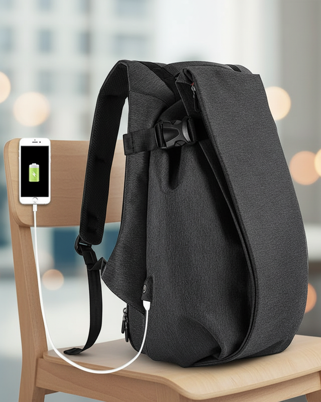 laptop rucksack tropfenform design 17 zoll usb - lifestyle