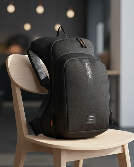 laptop rucksack fahrrad 10 liter kompakt trinkblase schwarz - lifestyle