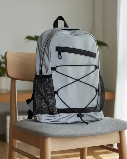 laptop rucksack vollreflektierend silber nacht sichtbar - lifestyle