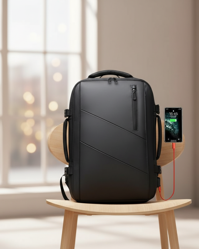 laptop rucksack 17 zoll erweiterbar business pendler - lifestyle