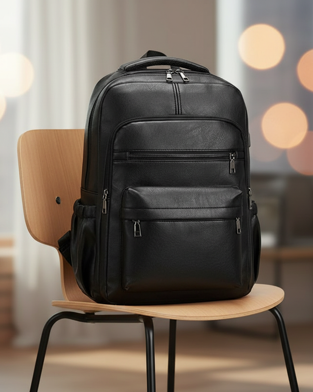 laptop rucksack leder herren usb - lifestyle