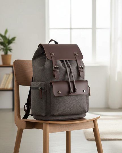 laptop rucksack canvas leder herren vintage - lifestyle