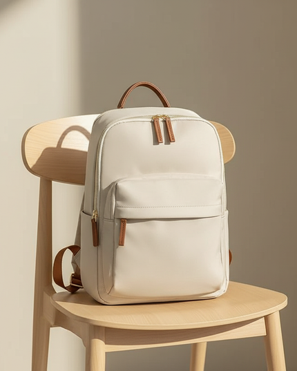 laptop rucksack damen klein elegant khaki 15 zoll - lifestyle