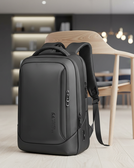 laptop rucksack herren business 15 zoll usb modern schwarz - lifestyle