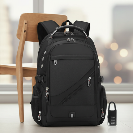 laptop rucksack swiss gross 15 17 zoll schloss usb robust - lifestyle