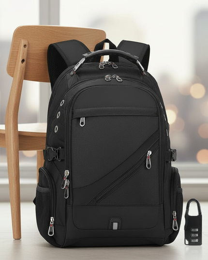 laptop rucksack swiss gross 15 17 zoll schloss usb robust - lifestyle