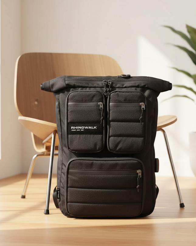 laptop rucksack rhinowalk 25l wasserdicht fahrrad roll - lifestyle