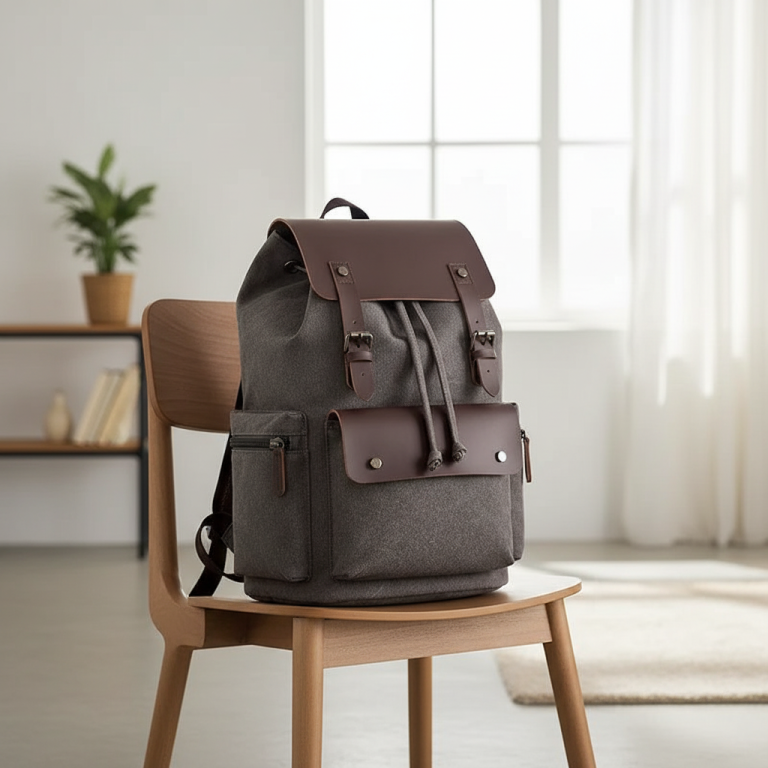 laptop rucksack canvas leder herren vintage - lifestyle